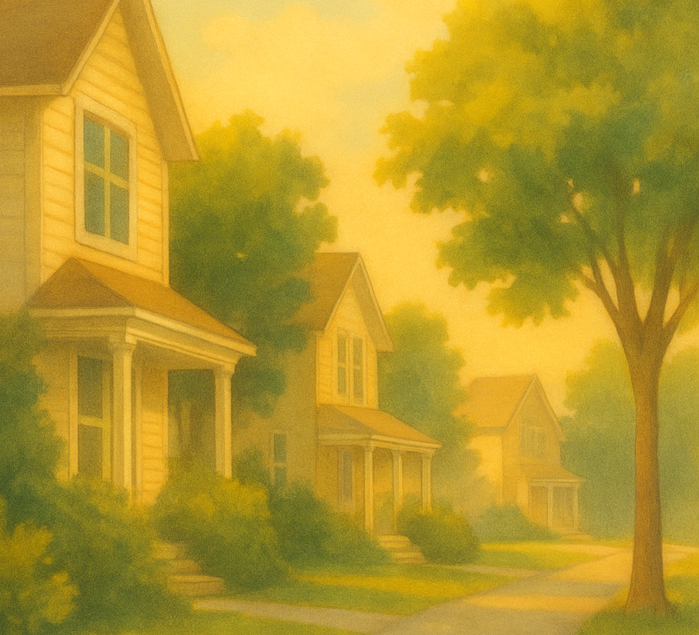 Illustration of companions on a porch